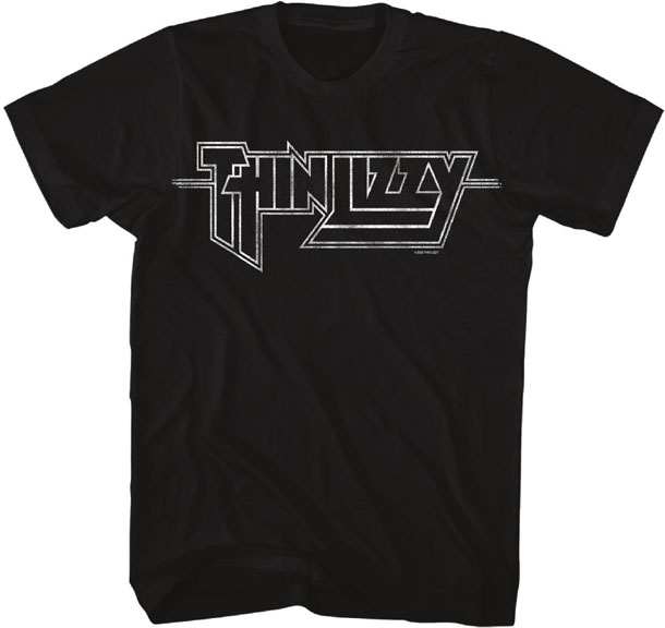 Thin Lizzy- Logo on a black shirt