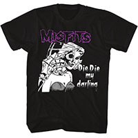 Misfits- Die Die My Darling on a black shirt (No Back Print)