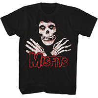 Misfits- Fiend Skull & Hands on a black shirt