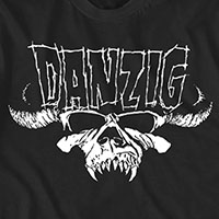 Danzig- Skull & Logo on a black shirt