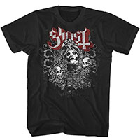 Ghost- Papa & Skulls on a black shirt