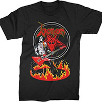 Venom- Cronos In Flames on a black shirt