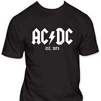 AC/DC- Est 1973 on a black shirt (Sale price!)