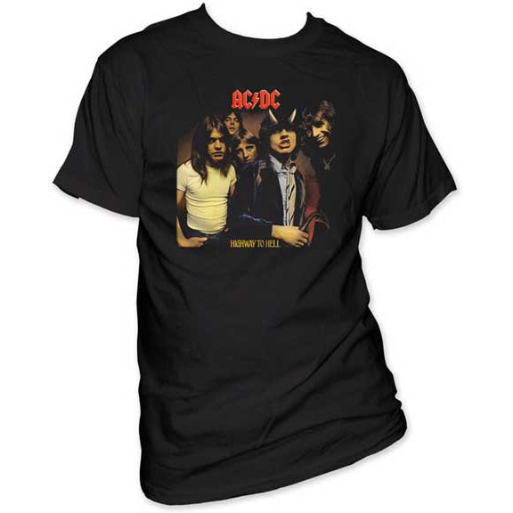 AC/DC- Highway To Hell (Band Pic) on a black shirt
