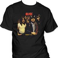 AC/DC- Highway To Hell (Band Pic) on a black shirt (Sale price!)
