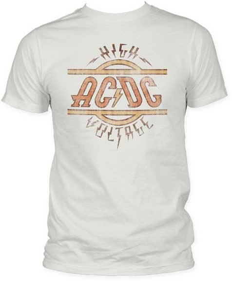 AC/DC- High Voltage on a vintage white ringspun cotton shirt
