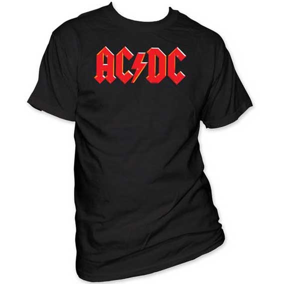 AC/DC- Logo on a black shirt