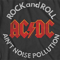 AC/DC- Rock N Roll Ain't Noise Pollution on a charcoal ringspun cotton shirt
