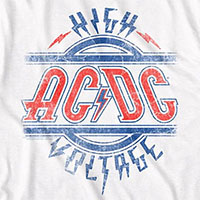 AC/DC- High Voltage on a white ringspun cotton shirt