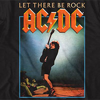 AC/DC- Let There Be Rock on a black ringspun cotton shirt