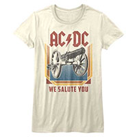 AC/DC- We Salute You on a vintage white girls shirt