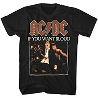 AC/DC- If You Want Blood on a black ringspun cotton shirt