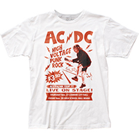 AC/DC- Live On Stage on a white ringspun cotton shirt