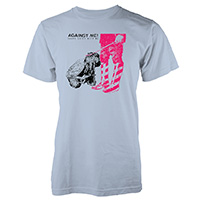 Against Me!- Shape Shift With Me on a light blue ringspun cotton shirt