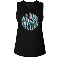 Alice In Chains- Circle Logo on a black girls tank shirt