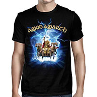 Amon Amarth- Thor Crack The Sky on a black shirt