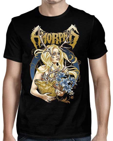 Amorphis- Golden Elk on a black shirt (Sale price!)