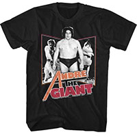 Andre The Giant- 3 Pics on a black shirt