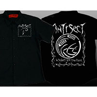 Antisect- Logo on front, In Darkness There Is No Choice on back on a black workshirt (Sale price!)