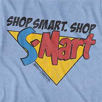 Army Of Darkness- Shop Smart, Shop S-Mart on a light blue ringspun cotton shirt