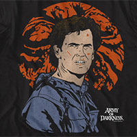 Army Of Darkness- Bad Moon on a black ringspun cotton shirt