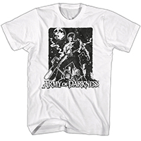 Army Of Darkness- Stark Night on a white ringspun cotton shirt