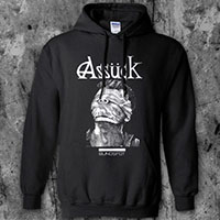 Assuck- Blindspot on a black hooded sweatshirtshirt