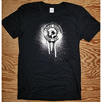Angry Young And Poor- Dripping Mohawk Logo on a black ringspun cotton shirt