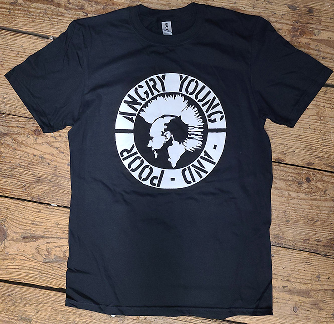Angry Young And Poor- Classic Mohawk Logo on a ringspun cotton shirt (Various Colors)