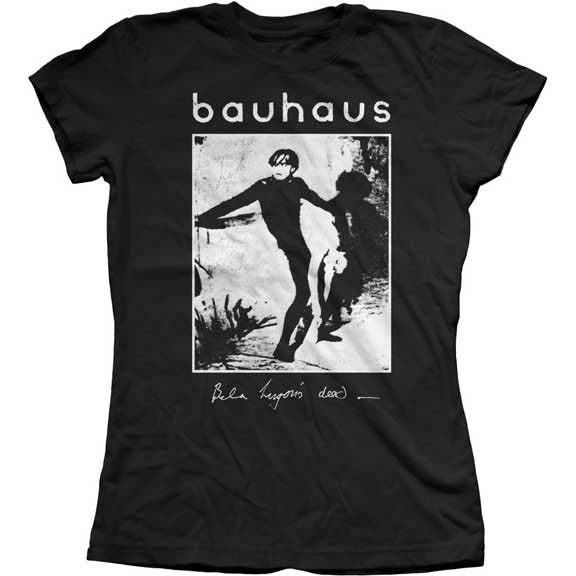 Bauhaus- Bela Lugosi's Dead on a black fitted girls shirt