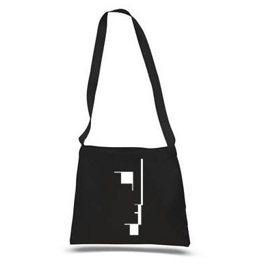 Bauhaus- Face on a black tote bag