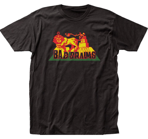 Bad Brains- Rasta Lion on a black ringspun cotton shirt (Sale price!)