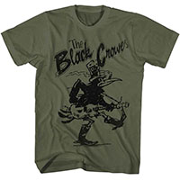 Black Crowes- Crow on an army green shirt