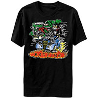Rat Fink- Reaper on front, Ed Big Daddy Roth on back on a black shirt