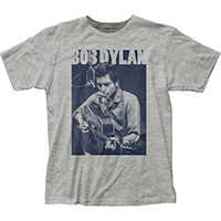 Bob Dylan- Harmonica on a heather grey shirt (Sale price!)