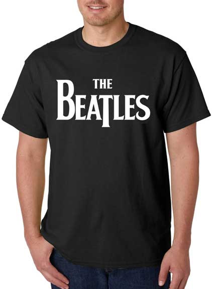 Beatles- Logo on a black shirt