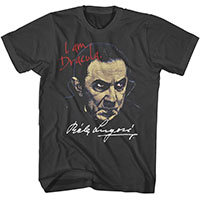 Bela Lugosi- I Am Dracula on a smoke shirt