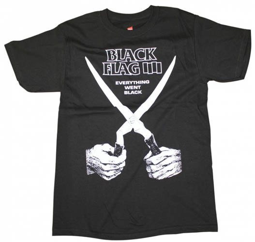 Black Flag Everything Went Black on a black shirt