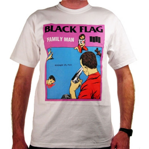 Black Flag- Family Man on a white shirt