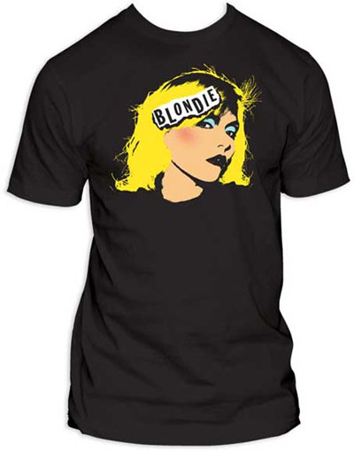 Blondie- Face on a black ringspun cotton shirt