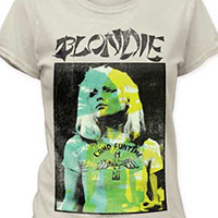 Blondie- Bonzai on a vintage white girls fitted shirt (Sale price!)