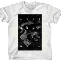 Asking Alexandria- Blackened Skull on a white shirt (Sale price!)