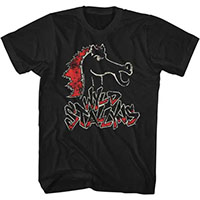 Bill & Teds Excellent Adventure- Wyld Stallyns (Head) on a black ringspun cotton shirt