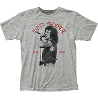 Bon Scott- 1946-1980 on a heather grey shirt (AC/DC)
