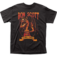 Bon Scott- 1946-1980 on a black shirt (AC/DC) (Sale price!)