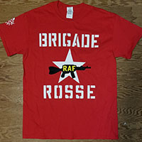 Brigade Rosse on a red shirt by East Coast Ghost (Sale price!)