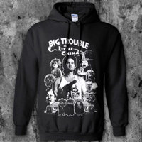 Big Trouble In Little China- Collage on a black hooded sweatshirt
