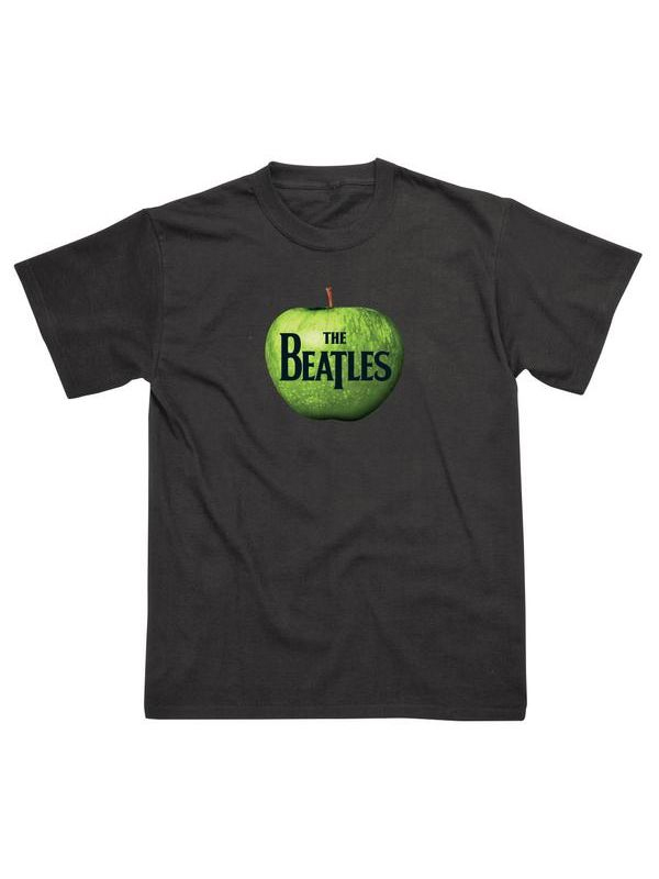 Beatles- Apple on a black ringspun cotton shirt