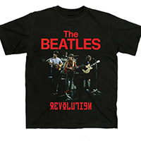 Beatles- Revolution on a black ringspun cotton shirt