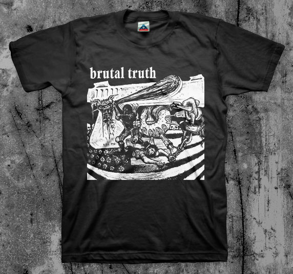 Brutal Truth- Kill Pig on a black shirt